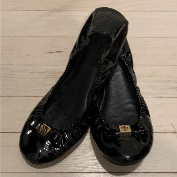 Tory Burch Eddie Patent Ballet Flats - Picture 2 of 3